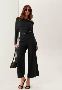 BUBBLEROOM Leveälahkeiset Housut|Korkeavyötäröiset Housut*High Wide Cropped Trousers