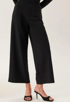 BUBBLEROOM Leveälahkeiset Housut|Korkeavyötäröiset Housut*High Wide Cropped Trousers