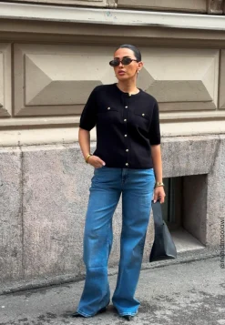 BUBBLEROOM Farkut|Leveälahkeiset Farkut*High Wide Jeans