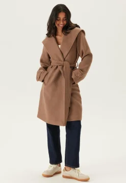 Happy Holly Syystakit|Takit*Hooded Wool Mix Coat