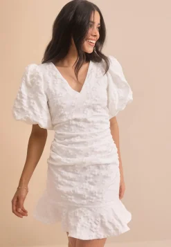 Bubbleroom Occasion Puhvihihalliset Mekot|Kesämekot*Jacquard Flounce Short Dress