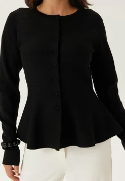 BUBBLEROOM Neuletopit|Neuletopit*Knitted Peplum Cardigan