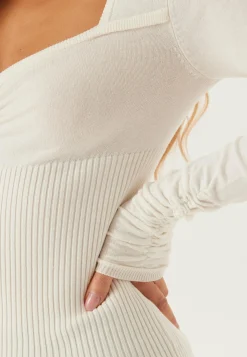 BUBBLEROOM Pitkähihaiset Topit|Perustopit*Knitted Sweetheart Top