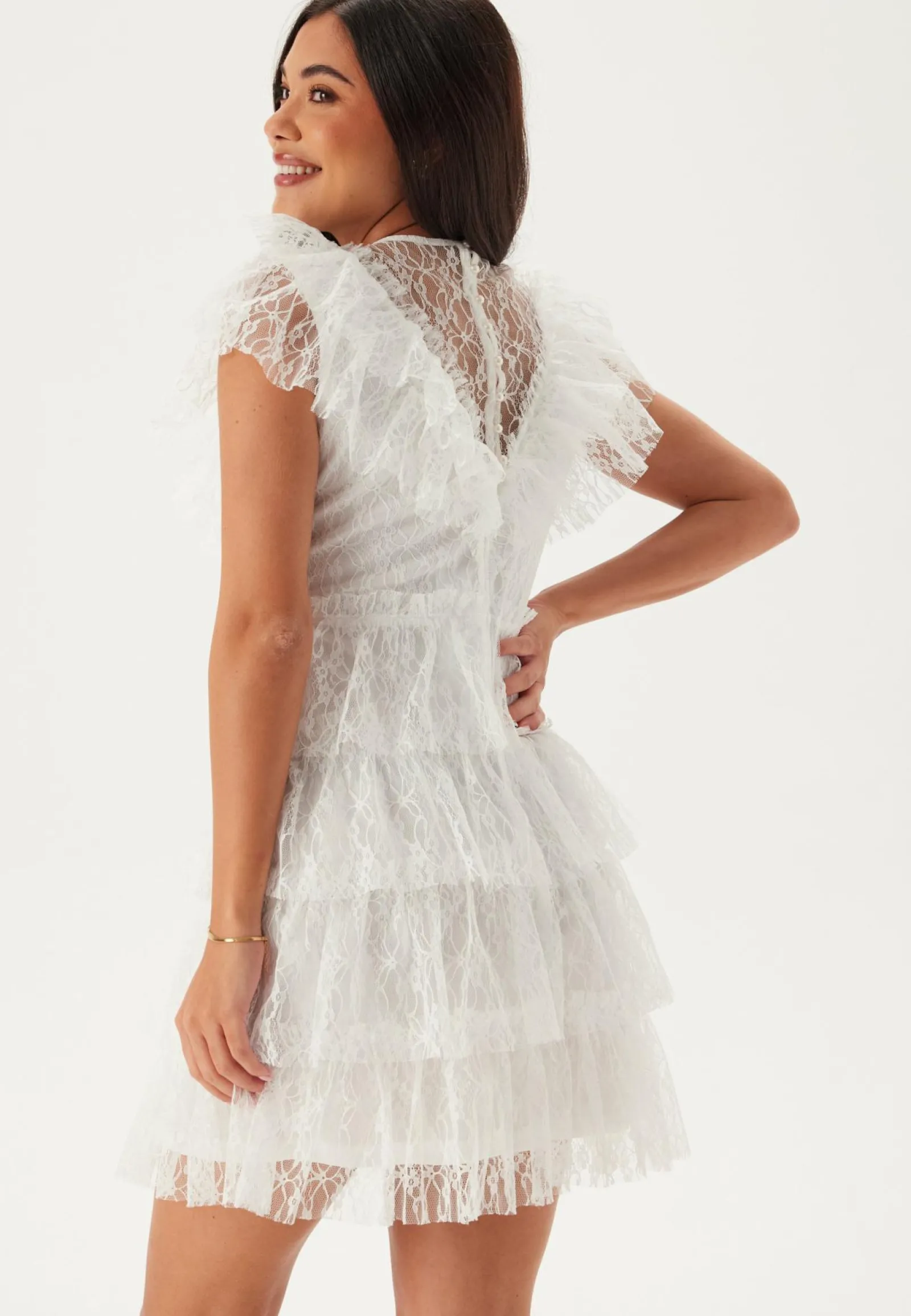 Bubbleroom Occasion Röyhelömekot|Pitsimekot*Lace Frill Short Dress