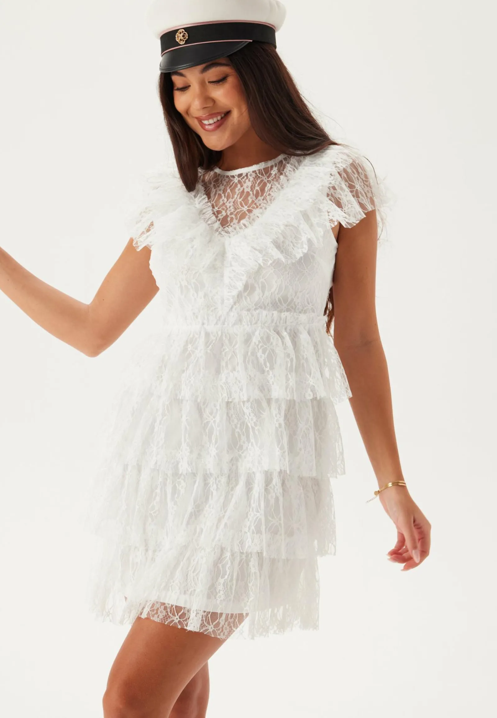 Bubbleroom Occasion Röyhelömekot|Pitsimekot*Lace Frill Short Dress