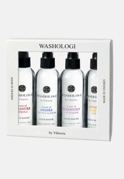 Washologi Vaatteiden Hoito*Linen Water Giftbox: Desire, Harmony, Pleasure & Sport 4x100ml