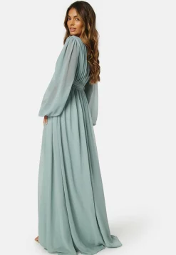 Goddiva Morsiusneitomekot|Juhlamekot*Long Sleeve Chiffon Dress