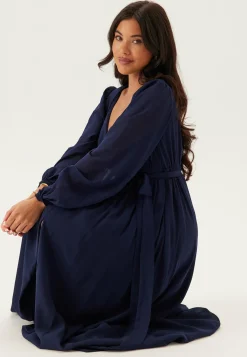 Goddiva Pitkähihaiset Mekot|Vanhojentanssimekot*Long Sleeve Chiffon Dress