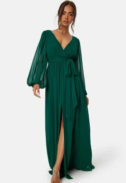 Goddiva Morsiusneitomekot|Juhlamekot*Long Sleeve Chiffon Dress