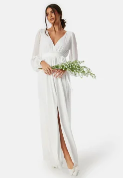 Goddiva Pitkähihaiset Mekot|Vanhojentanssimekot*Long Sleeve Chiffon Maxi Dress