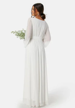 Goddiva Pitkähihaiset Mekot|Vanhojentanssimekot*Long Sleeve Chiffon Maxi Dress