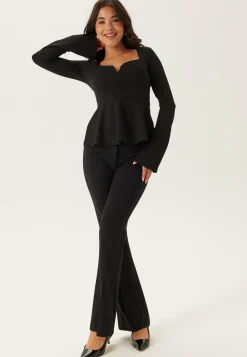 BUBBLEROOM Pitkähihaiset Topit|Juhlatopit*Long Sleeve Peplum Top