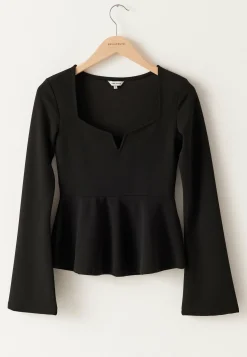 BUBBLEROOM Pitkähihaiset Topit|Juhlatopit*Long Sleeve Peplum Top