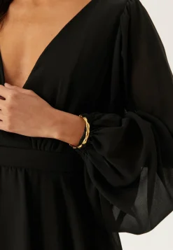 Goddiva Juhlamekot|Pitkähihaiset Mekot*Long Sleeve Tiered Midi Dress