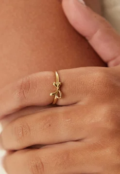 Pilgrim Sormukset*Lulu Bow Stack Ring Gold-plate