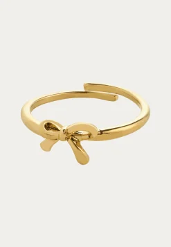 Pilgrim Sormukset*Lulu Bow Stack Ring Gold-plate