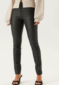 BUBBLEROOM Skinny-Housut|Matalavyötäröiset Housut*Mid Waist Push-up Coated Slim Jeans