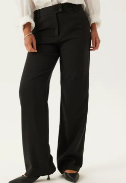 BUBBLEROOM Suorat Housut|Keskivyötäröiset Housut*Mid Waist Straight Back Pocket Trousers