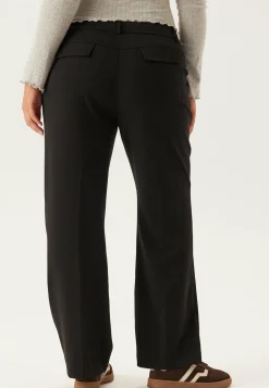 BUBBLEROOM Suorat Housut|Keskivyötäröiset Housut*Mid Waist Straight Back Pocket Trousers