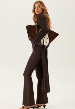 BUBBLEROOM Keskivyötäröiset Housut|Lahkeelliset Housut*Mid Waist Stretchy Flared Trousers