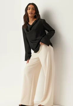 Object Collectors Item Yksiväriset Puserot Ja Paidat|Tunikat Ja Puserot*Objchilli L/S RE WATERFALL TOP