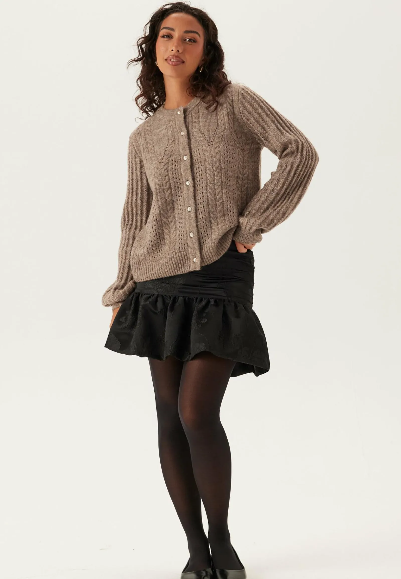 Object Collectors Item Neuletakit Ja Neuleet|Neuletakit*Objflora Re Ls Knit Button Cardigan