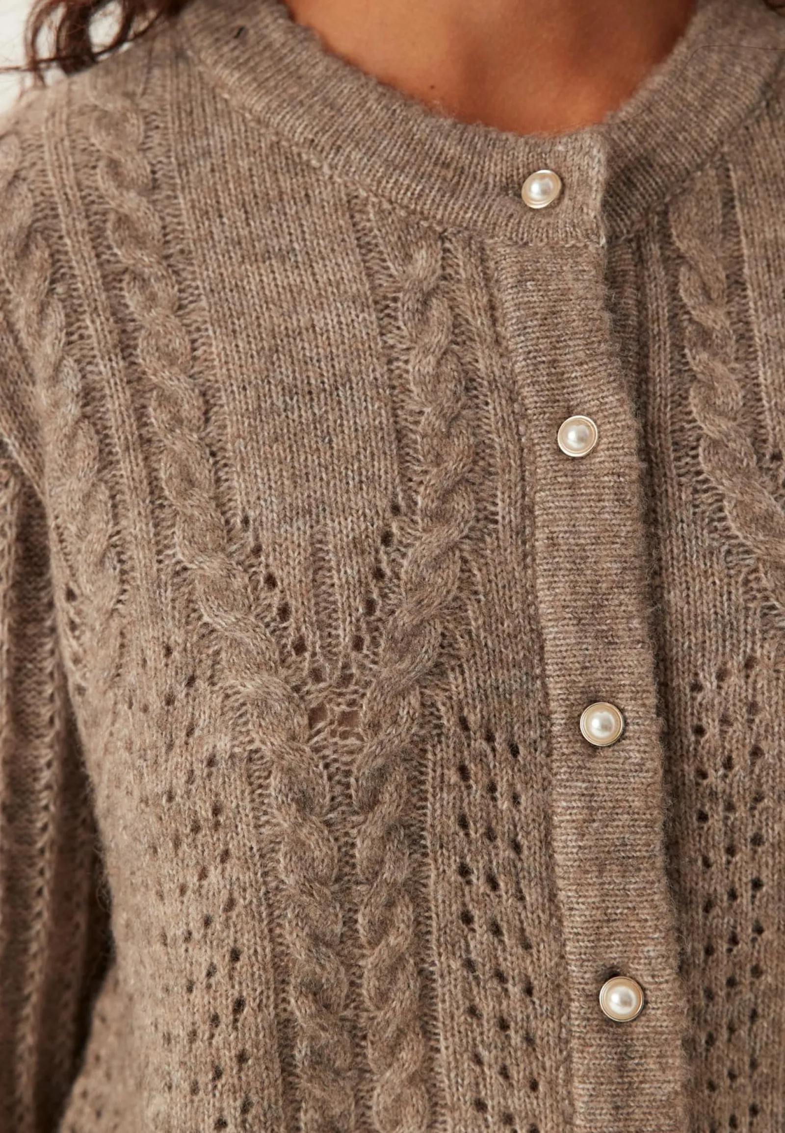 Object Collectors Item Neuletakit Ja Neuleet|Neuletakit*Objflora Re Ls Knit Button Cardigan