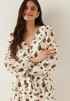 Object Collectors Item Kukkakuosiset Ja Kuviolliset Mekot|Paitamekot*Objkristi 3/4 RE LONG SHIRT DR