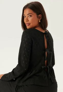 Object Collectors Item Rusetilliset Puserot|Yksiväriset Puserot Ja Paidat*Objlaila L/S Re Tie Top