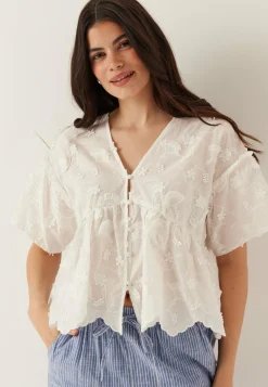 Object Collectors Item Yksiväriset Puserot Ja Paidat|Tunikat Ja Puserot*Objlora S/S RE V-NECK TOP