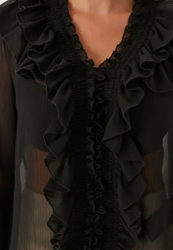 ONLY Yksiväriset Puserot Ja Paidat|Tunikat Ja Puserot*Onlanina Life Ls Ruffel V-neck