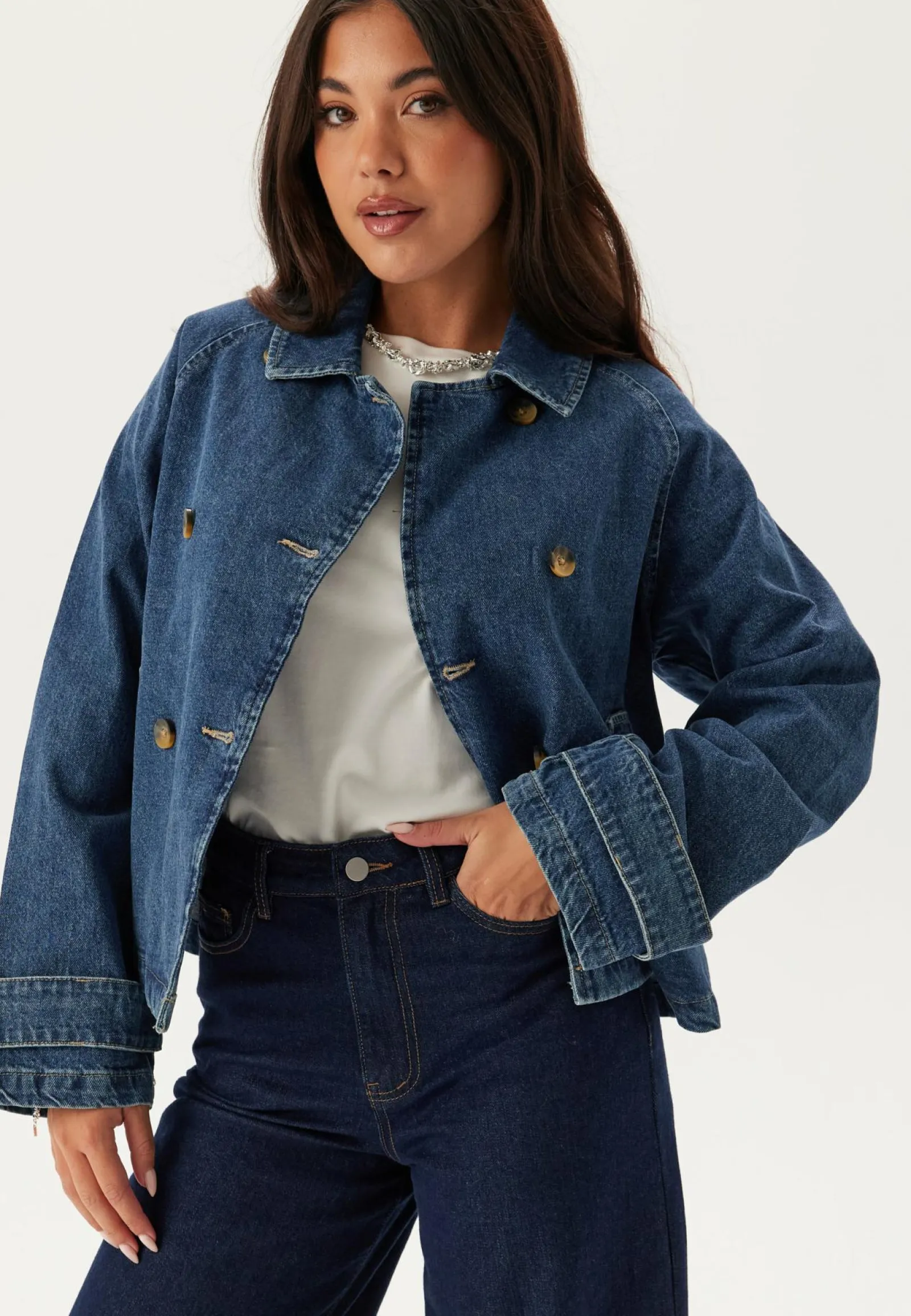 ONLY Takit|Farkkutakit*Onlapril Short Dnm Trench