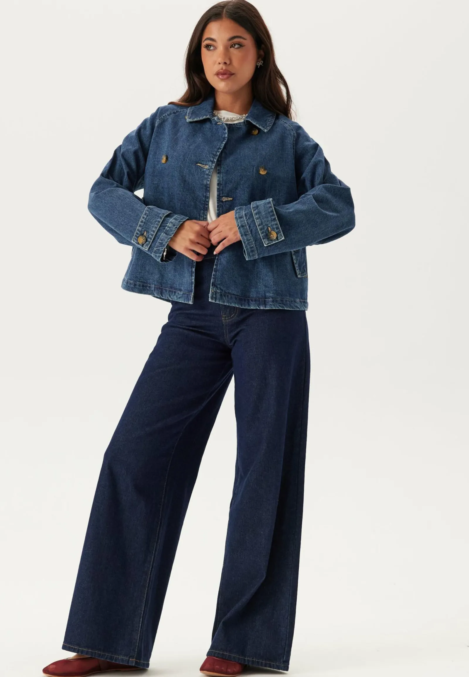 ONLY Takit|Farkkutakit*Onlapril Short Dnm Trench