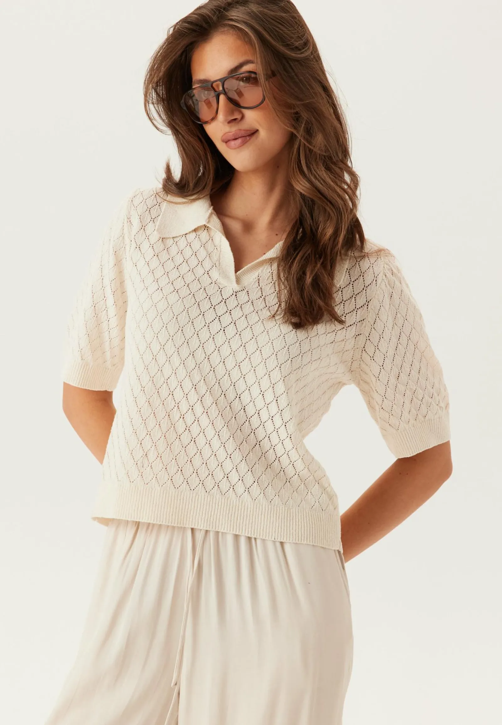 ONLY T-Paidat|Neuletopit*Onlcosima Ss Structure Polo Kn