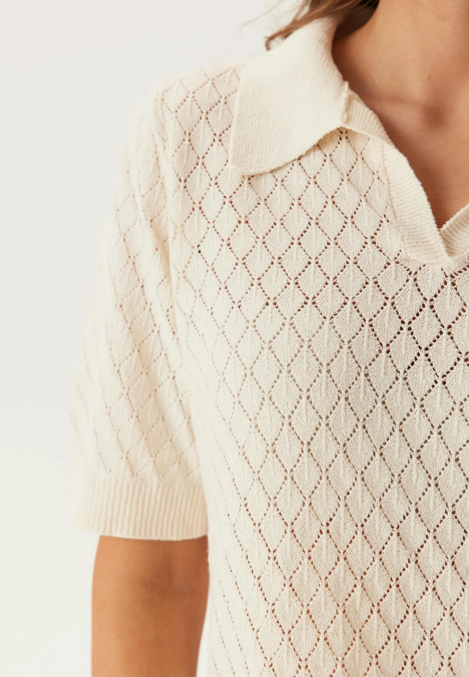 ONLY T-Paidat|Neuletopit*Onlcosima Ss Structure Polo Kn