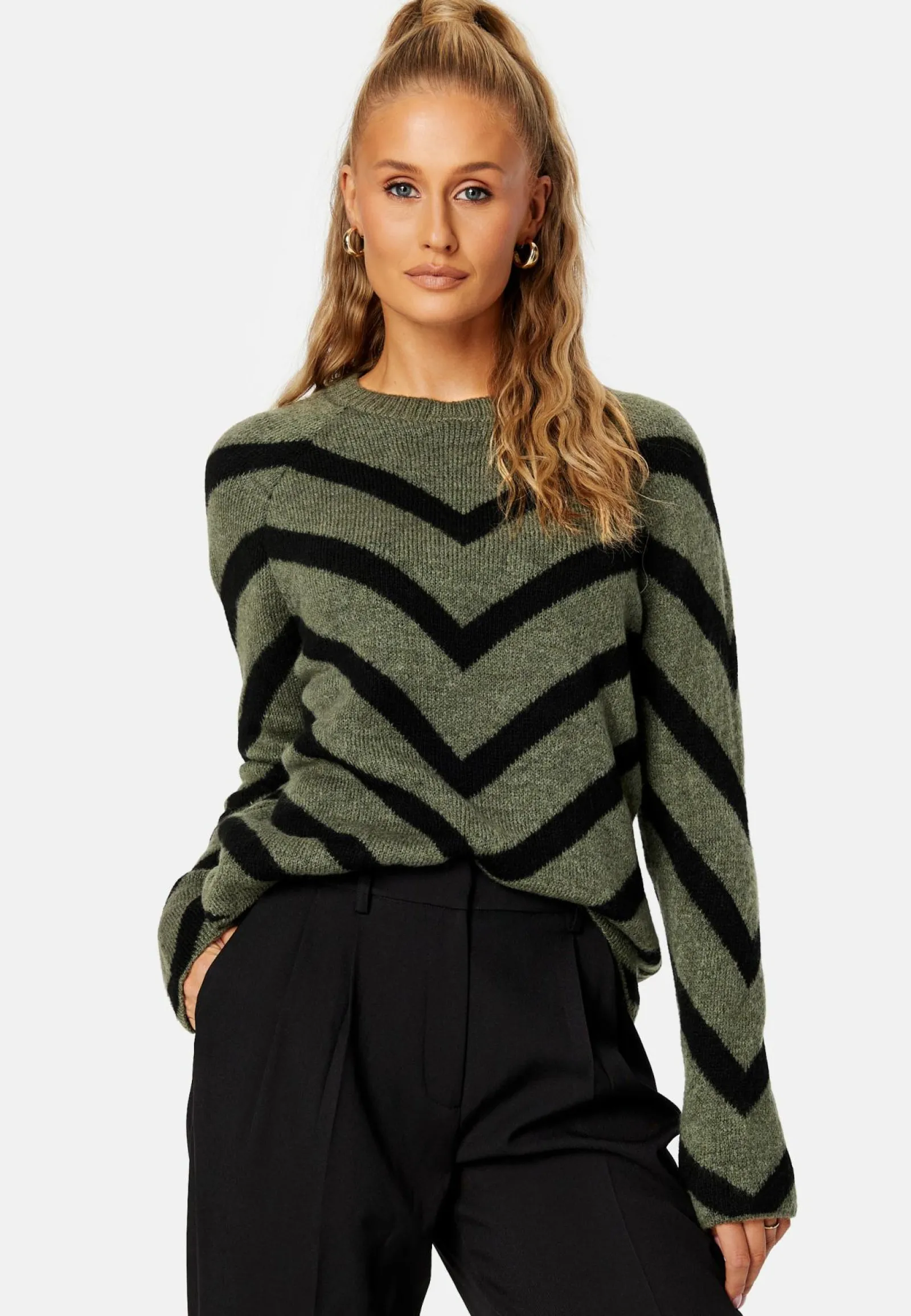 ONLY Raidalliset Neuleet|Neulepuserot*Onleliza L/S Pullover Knit