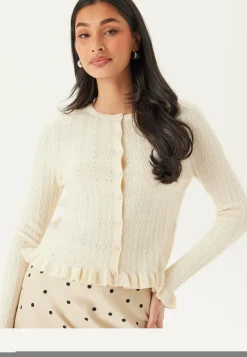 Pieces Neuletakit Ja Neuleet|Neuletakit*Onlibi Ls O-neck Frill Cardi