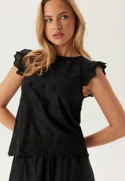 ONLY Pitsitopit*Onllou Life Emb S/S Open Back Top