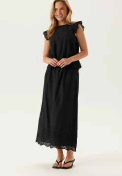 ONLY Pitsitopit*Onllou Life Emb S/S Open Back Top