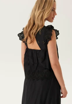 ONLY Pitsitopit*Onllou Life Emb S/S Open Back Top