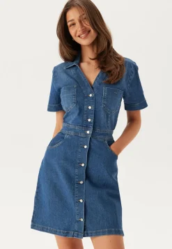 ONLY Farkkumekko*Onlmelanie S/S FITTED DRESS DN