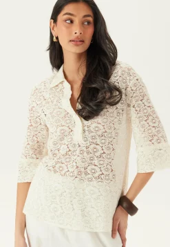 ONLY Yksiväriset Puserot Ja Paidat|Tunikat Ja Puserot*Onlrao 3/4 LACE SHIRT WVN
