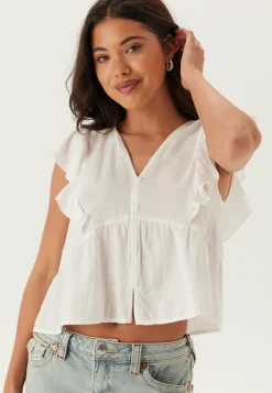 ONLY Yksiväriset Puserot Ja Paidat|Hihattomat Puserot Ja Paidat*Onlrian Flonce S/S TOP