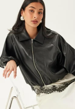 Pieces Kevättakit|Bomber-Takit*Onlsaramy Faux Leather Bomber