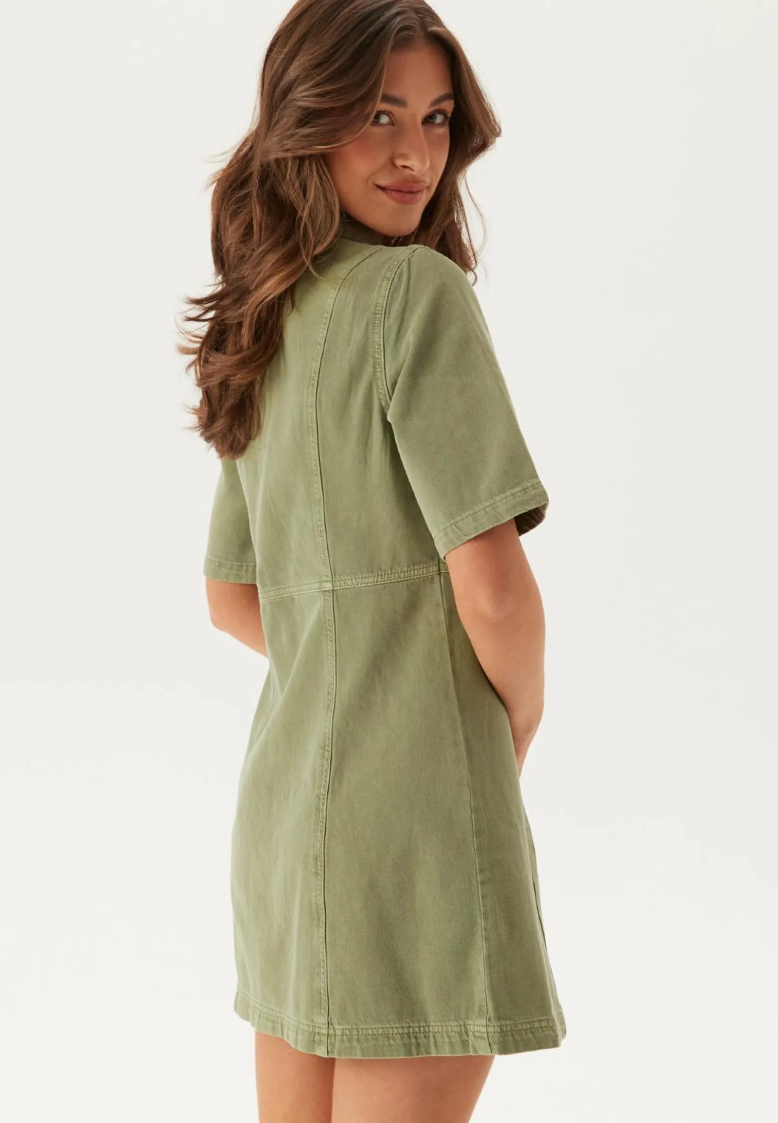 Pieces Farkkumekko*Onlsilla 2/4 SHORT BUTTON DRES