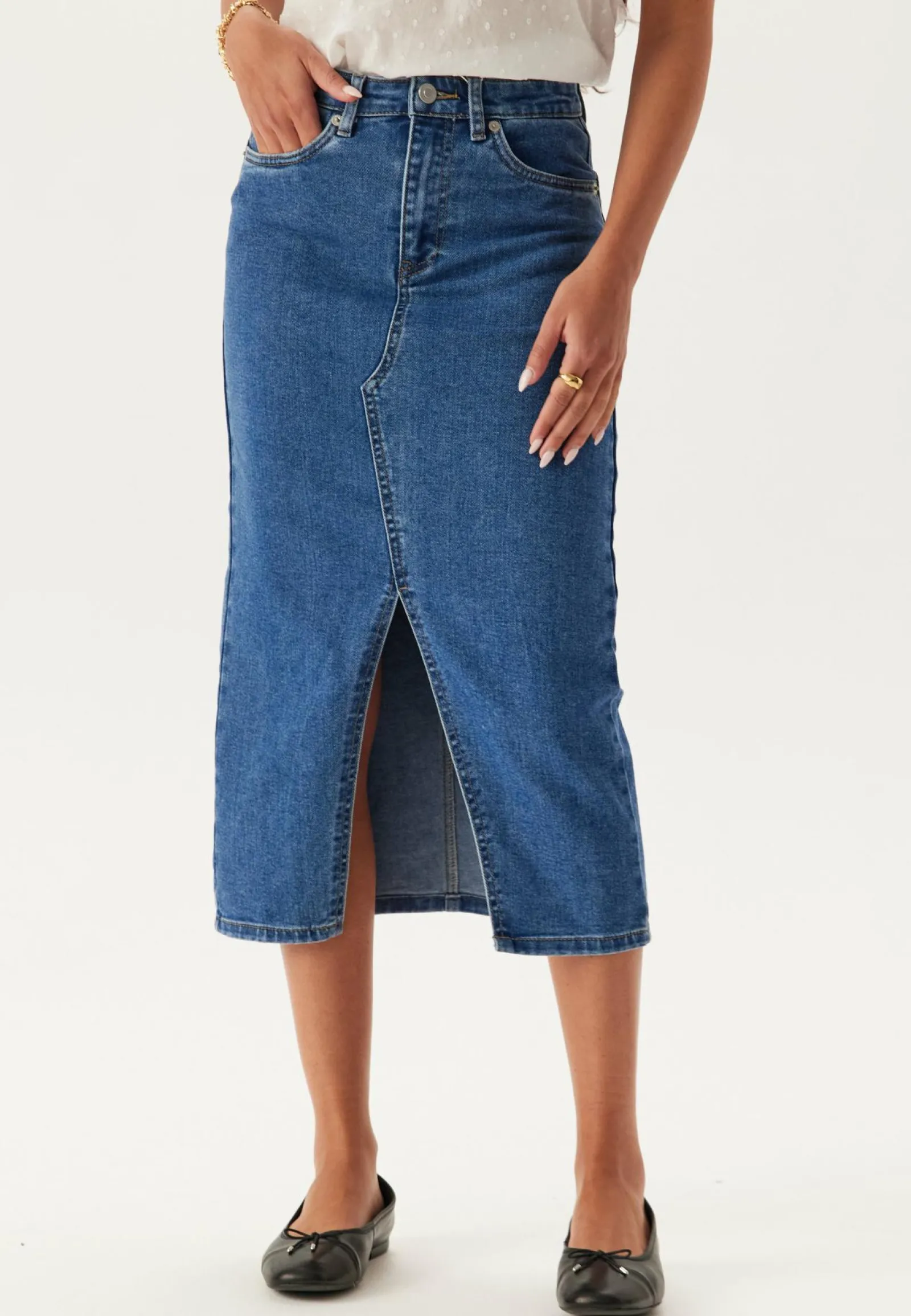 ONLY Farkkuhameet|Farkkuhame*Onlsiri Front Slit Skirt Dnm