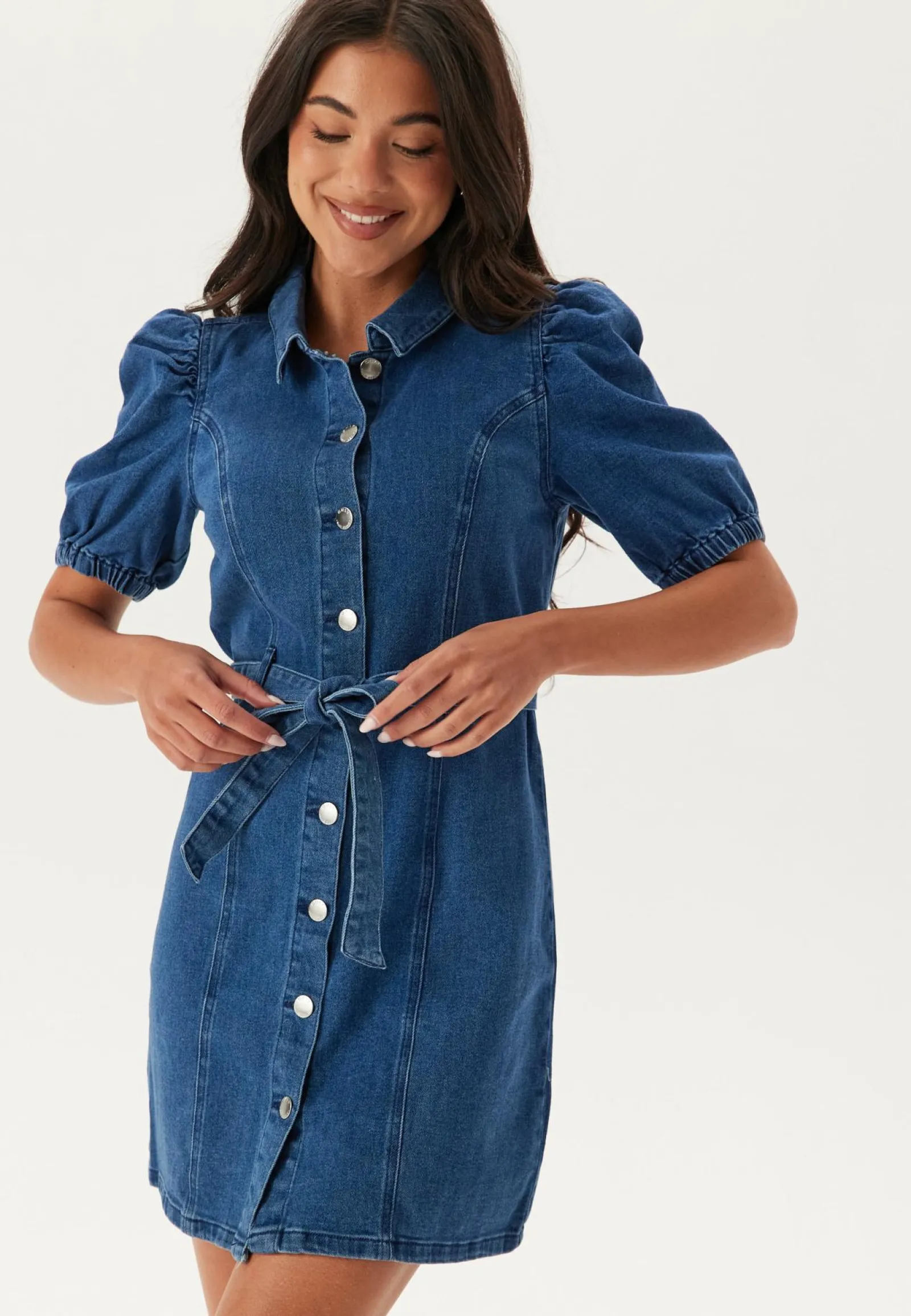 ONLY Farkkumekko|Paitamekot*Onlvibbe Ss Belt Dnm Dress