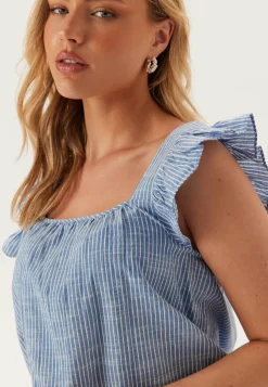 Pieces Hihattomat Topit*Pcapia Sl Square Neck Top