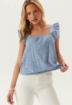 Pieces Hihattomat Topit*Pcapia Sl Square Neck Top