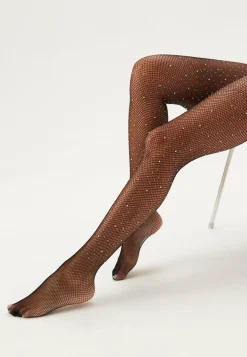 Pieces Sukkahousut*Pcclaire Fishnet Glitter Tight